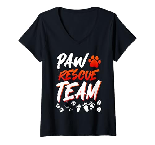 Damen Tierschutz RETTUNG FÜR VIERBEINER Lustiges Tierschützer T-Shirt mit V-Ausschnitt Damen Tierschutz RETTUNG FÜR VIERBEINER Lustiges Tierschützer T-Shirt mit V-Ausschnitt von Tierschutz Shirt Tierrechte Tierschützer Tierwohl