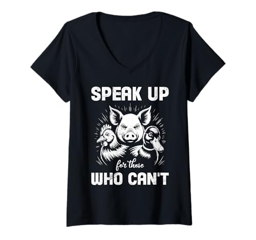 Damen Tierschutz SEI EINE STIMME FÜR DIE WEHRLOSEN Tierschützer T-Shirt mit V-Ausschnitt Damen Tierschutz SEI EINE STIMME FÜR DIE WEHRLOSEN Tierschützer T-Shirt mit V-Ausschnitt von Tierschutz Shirt Tierrechte Tierschützer Tierwohl
