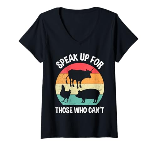 Damen Tierschutz SEI EINE STIMME FÜR DIE WEHRLOSEN Tierschützer T-Shirt mit V-Ausschnitt Damen Tierschutz SEI EINE STIMME FÜR DIE WEHRLOSEN Tierschützer T-Shirt mit V-Ausschnitt von Tierschutz Shirt Tierrechte Tierschützer Tierwohl