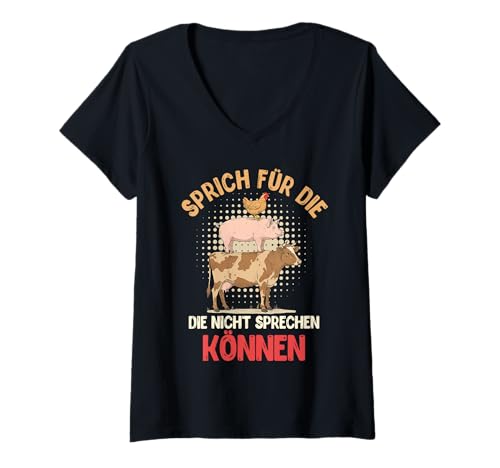 Damen Tierschutz SPRICH FÜR DIE DIE NICHT SPRECHEN Tierschützer T-Shirt mit V-Ausschnitt Damen Tierschutz SPRICH FÜR DIE DIE NICHT SPRECHEN Tierschützer T-Shirt mit V-Ausschnitt von Tierschutz Shirt Tierrechte Tierschützer Tierwohl