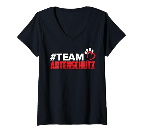 Damen Tierschutz TEAM ARTENSCHUTZ Lustiges Tierschützer T-Shirt mit V-Ausschnitt Damen Tierschutz TEAM ARTENSCHUTZ Lustiges Tierschützer T-Shirt mit V-Ausschnitt von Tierschutz Shirt Tierrechte Tierschützer Tierwohl