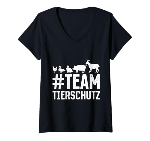 Damen Tierschutz TEAM TIERSCHUTZ Tierwohl Lustig Tierschützer T-Shirt mit V-Ausschnitt Damen Tierschutz TEAM TIERSCHUTZ Tierwohl Lustig Tierschützer T-Shirt mit V-Ausschnitt von Tierschutz Shirt Tierrechte Tierschützer Tierwohl