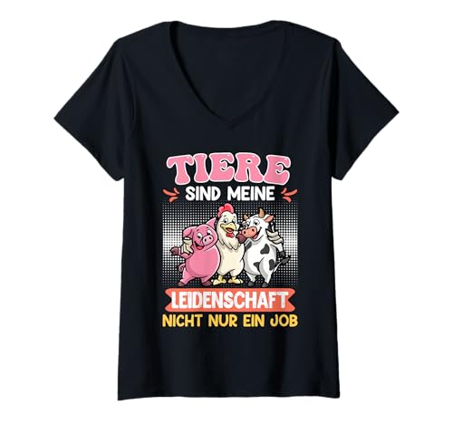 Damen Tierschutz TIERE SIND MEINE LEIDENSCHAFT Lustig Tierretter T-Shirt mit V-Ausschnitt Damen Tierschutz TIERE SIND MEINE LEIDENSCHAFT Lustig Tierretter T-Shirt mit V-Ausschnitt von Tierschutz Shirt Tierrechte Tierschützer Tierwohl