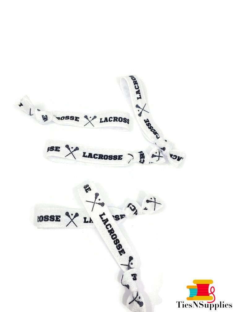 5 Oder 10 Armbänder Haargummis Mit Lacrosse Themen - Tolles Team Trainer Geschenk Armband Um Unterstützung Zu Zeigen von TiesNSupplies