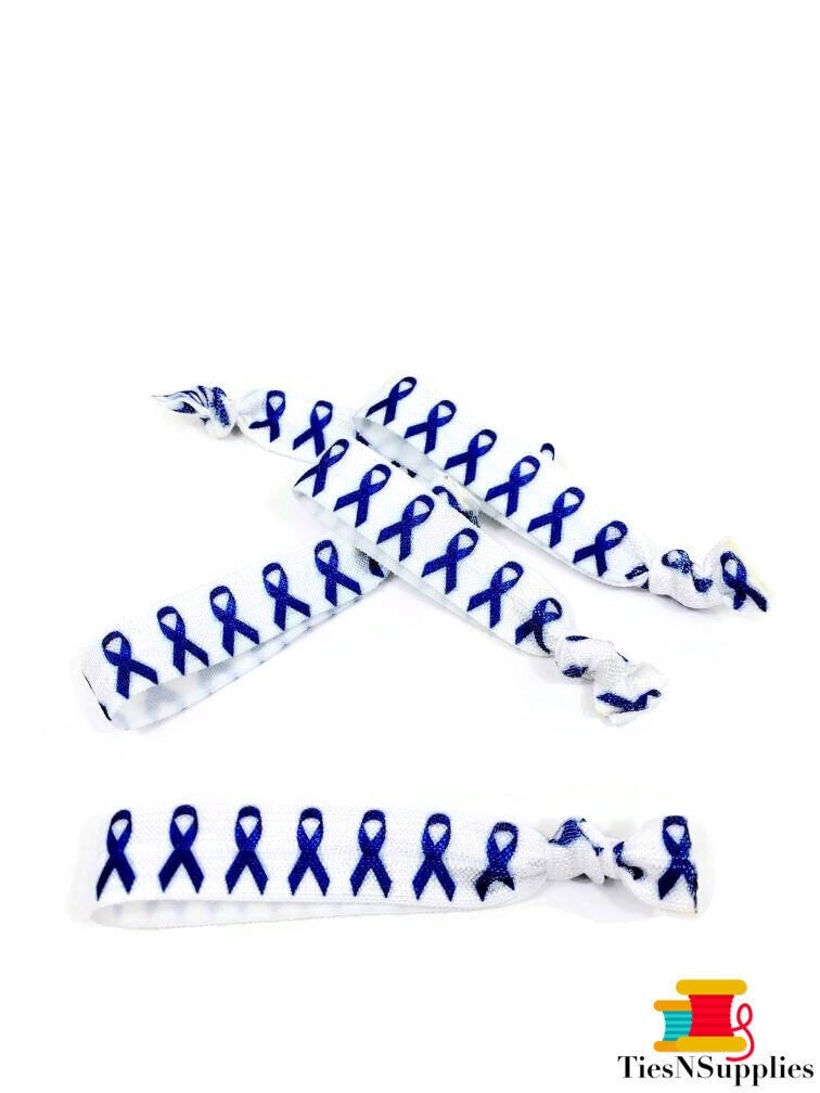 5 Oder 10 Krawatten, Armbänder, Handgelenk, Blue Cancer Awareness Ideal Für Unterstützung, Geschenk, Fundraising - Prostrate, Doppelpunkt, Lch von TiesNSupplies
