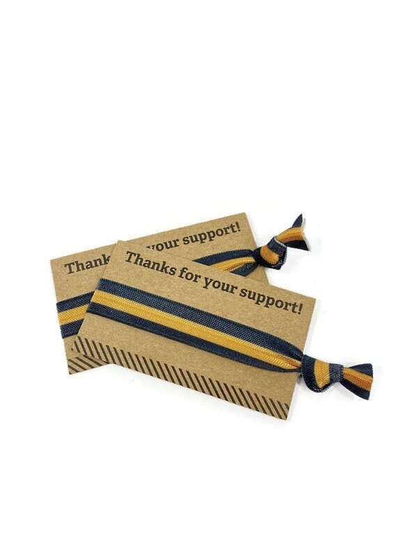 Schwarz Mit Goldlinie - Notfall-Dispatchers-Dankeschön-Karte Bindungen Hairties Armbänder Groß Für Danke Geschenk, Krankenwagen Ems Call-cm von TiesNSupplies