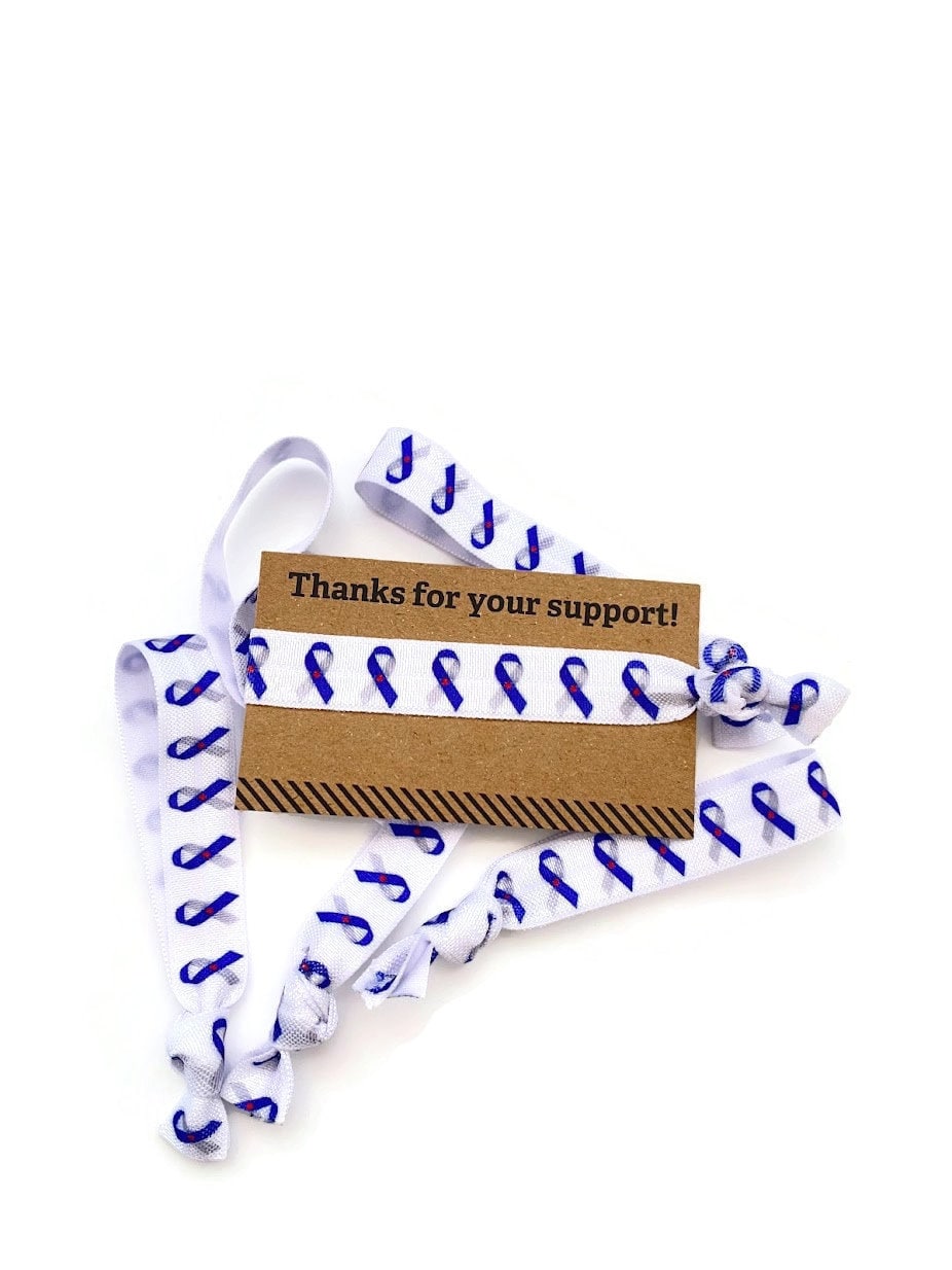 Typ 1 Oder 2 Diabetes Bewusstsein -Danke Für Ihre Unterstützungskarte Mit Gummiband, Armband, Haarbändern - Schaffen, Geschenke, Band von TiesNSupplies