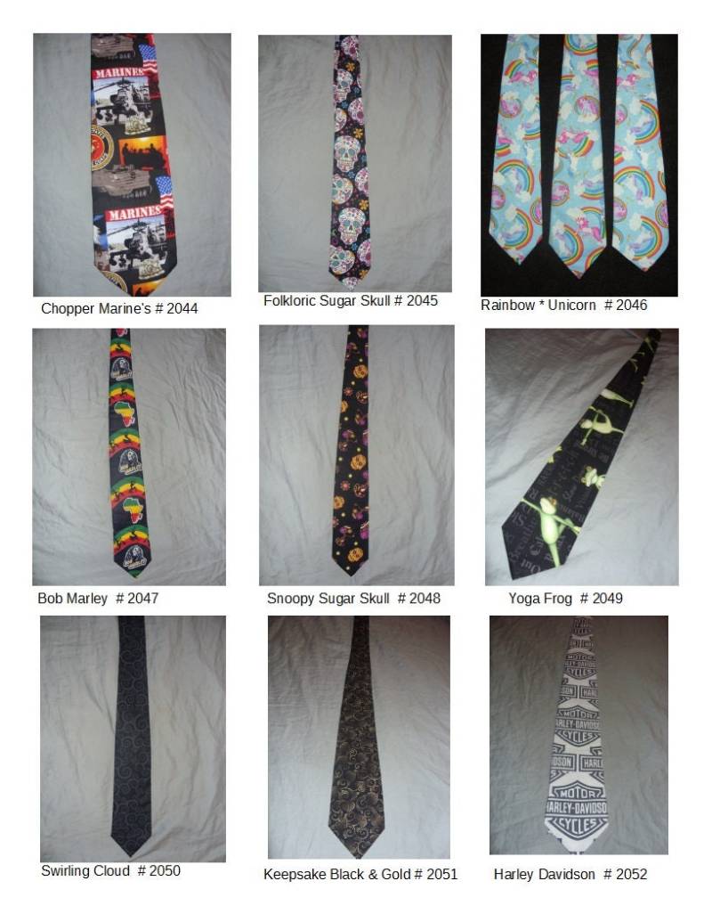 Motiv 5 Marines, Sugar Skulls, Einhörner, Bob Marley, Snoopy, Yogo Frösche, Black Swirls, Harley Davidson von TiesThatBindStore