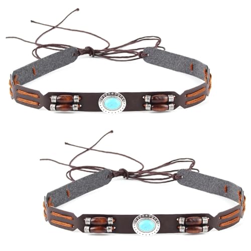 Klassische Cowboyhut-Bänder, verstellbare Lederhutbänder, fischbar, Western-Hutband für Damen und Herren, Panama-Fedora, 2 Stück von Tiezhangmen