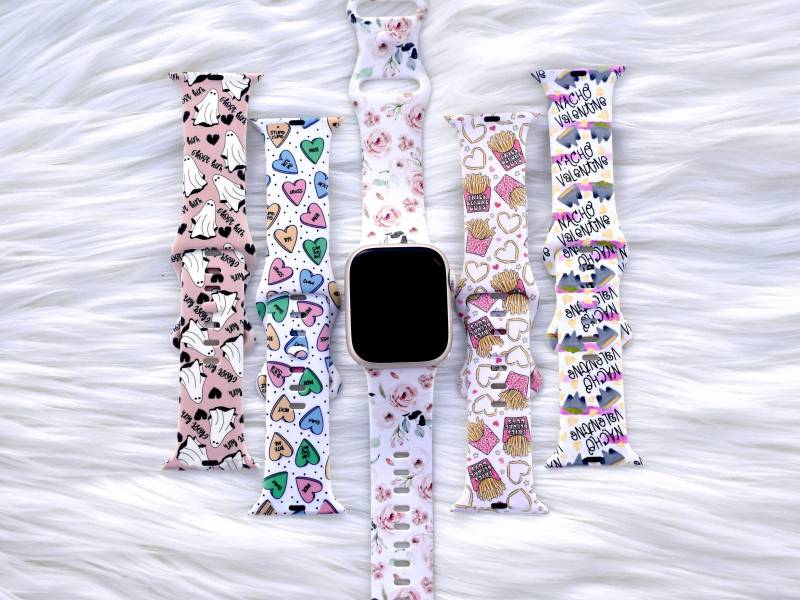 Anti Valentines Collection Silikon Uhrenband Kompatibel Mit Apple Watch Fitbit Samsung Garmin von TiffaniLinkDesigns