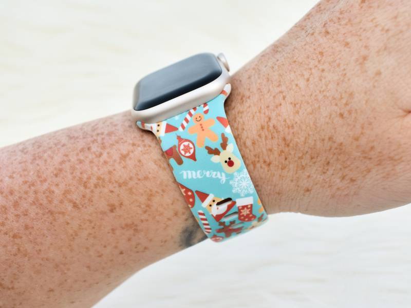 Christmas Essentials Silikon Uhrenband Kompatibel Mit Apple Watch Fitbit Samsung Garmin von TiffaniLinkDesigns