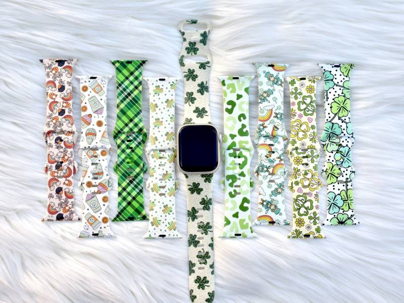 st. Patricks Collection Silikon Uhrenband Kompatibel Mit Apple Watch Fitbit Samsung Garmin von TiffaniLinkDesigns