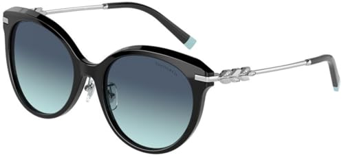 Sonnenbrille Tiffany TF 4189 BF Asiatische Passform 80019S Schwarz, Schwarz, 55/19/140, Schwarz, 55/19/140 von Tiffany