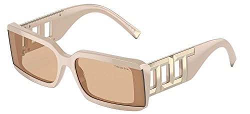 Tiffany & Co. Damen Sonnenbrille TF 4197 Matte Beige/Hellbraun 62/17/140, Beige/Hellbraun, 62/17/140 von Tiffany