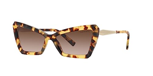 Tiffany & Co. TF 4203 Yellow Havana/Brown Shaded 56/16/140 Damen-Sonnenbrille, Gelb Havana/Braun schattiert, 56/16/140 von Tiffany