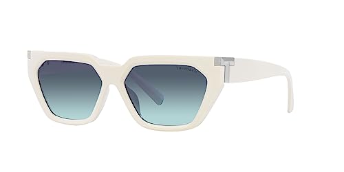 Tiffany & Co. TF 4205U Damen-Sonnenbrille, Elfenbein/Blau Shaded 56/14/140, Elfenbein/Blau schattiert, 56/14/140 von Tiffany