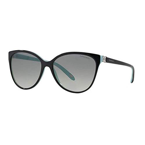 Tiffany & Co. Tf4089B - 8055T3 Sonnenbrille Schwarz/Türkis Silber W/Grey Gradient Polarisiert 58mm Schwarz Blau von Tiffany