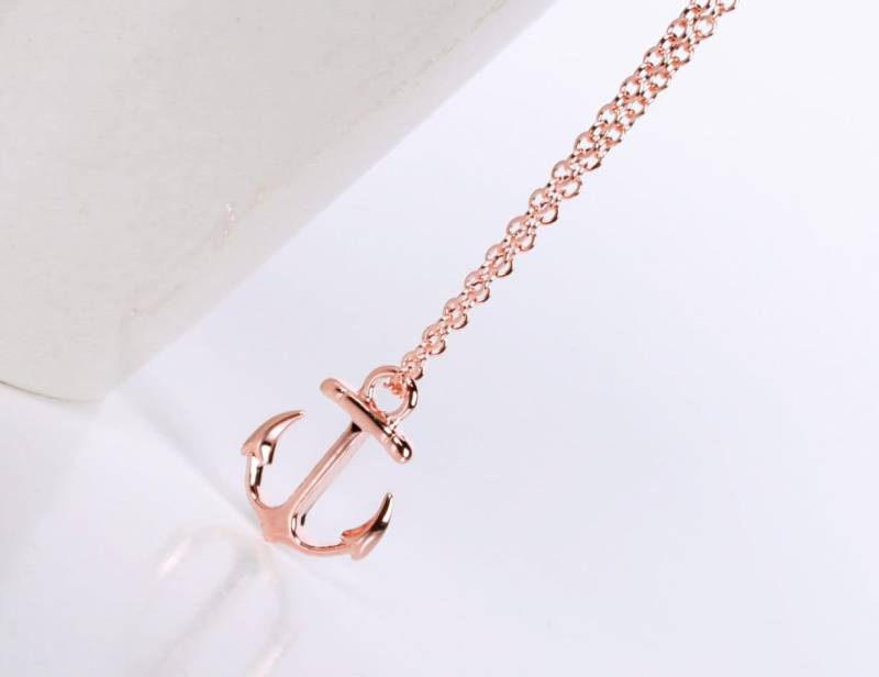 Gold, Rosegold Oder Silber Schiffe Anker Halskette Gold, Rosegold Oder Silber Schiffe Anker Halskette von TiffanyAvenueBridal