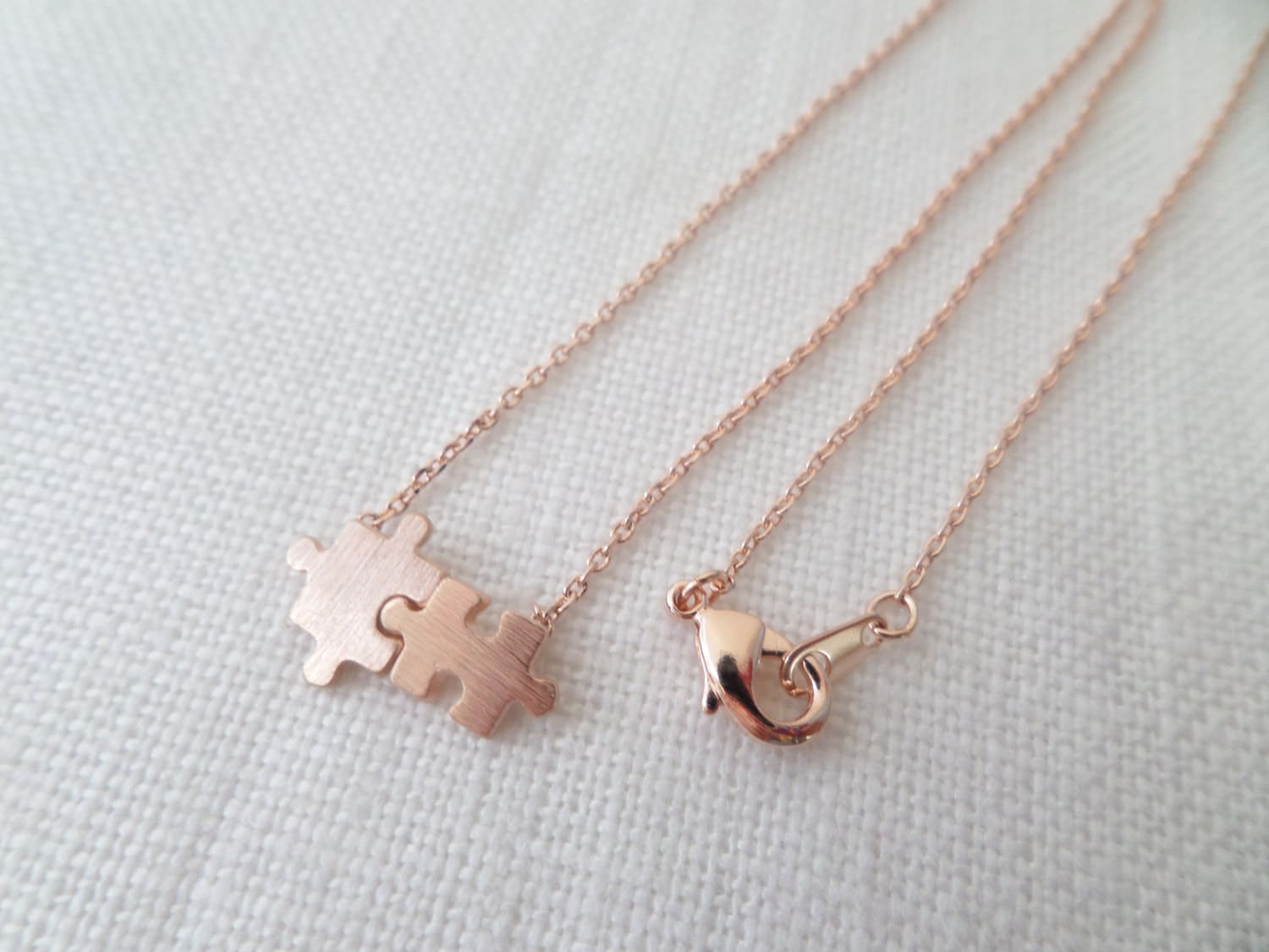 Roségold-, Gold - Oder Silberfarbene Puzzle Kette...zierlich, Einfach Und Fröhlich Roségold-, Gold - Oder Silberfarbene Puzzle Kette...zierlich, Einfach Und Fröhlich von TiffanyAvenueBridal