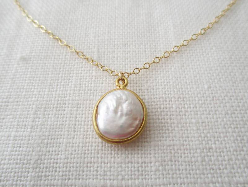 Süßwasserperle An Gold Filled Kette Halskette .. Zierlich Und Schlicht.. Für Braut, Brautjungfern, Mütter, Hochzeitsschmuck, Brautparty Süßwasserperle An Gold Filled Kette Halskette .. Zierlich Und Schlicht.. Für Braut, Brautjungfern, Mütter, Hochzeitsschmuck, Brautparty von TiffanyAvenueBridal