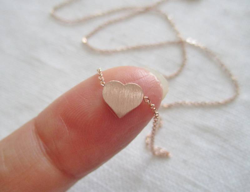 Zarte Herz Kette in Gold, Rose Gold Oder Silber...zierliche Handgemachte Zarte Herz Kette in Gold, Rose Gold Oder Silber...zierliche Handgemachte von TiffanyAvenueBridal