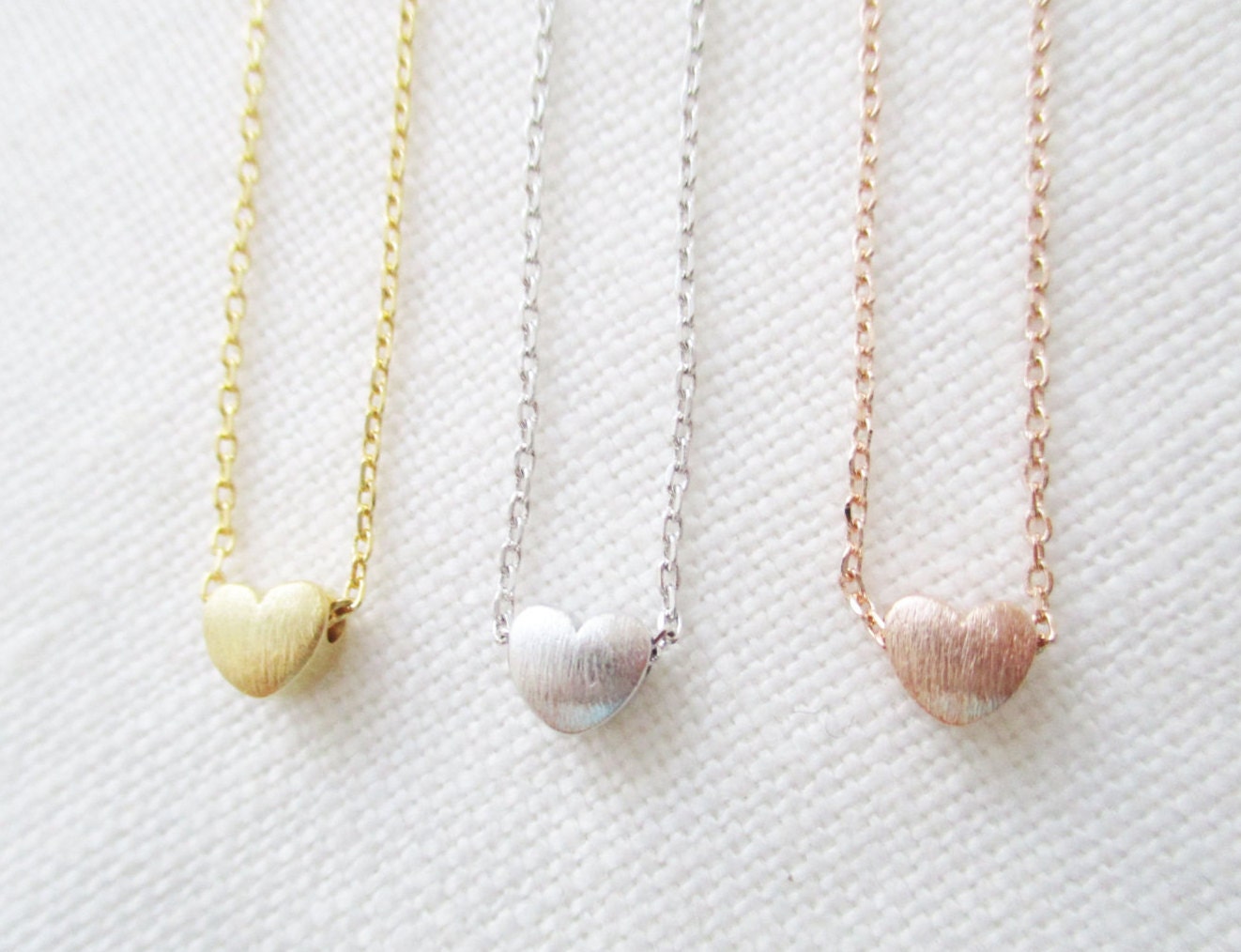 Zierliche Herz Kette in Gold, Rosegold Oder Silber...zierliche Handgemachte Zierliche Herz Kette in Gold, Rosegold Oder Silber...zierliche Handgemachte von TiffanyAvenueBridal