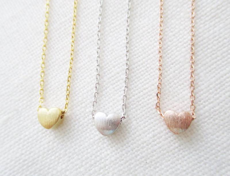 Zierliche Herz Kette in Gold, Rosegold Oder Silber...zierliche Handgemachte Zierliche Herz Kette in Gold, Rosegold Oder Silber...zierliche Handgemachte von TiffanyAvenueBridal