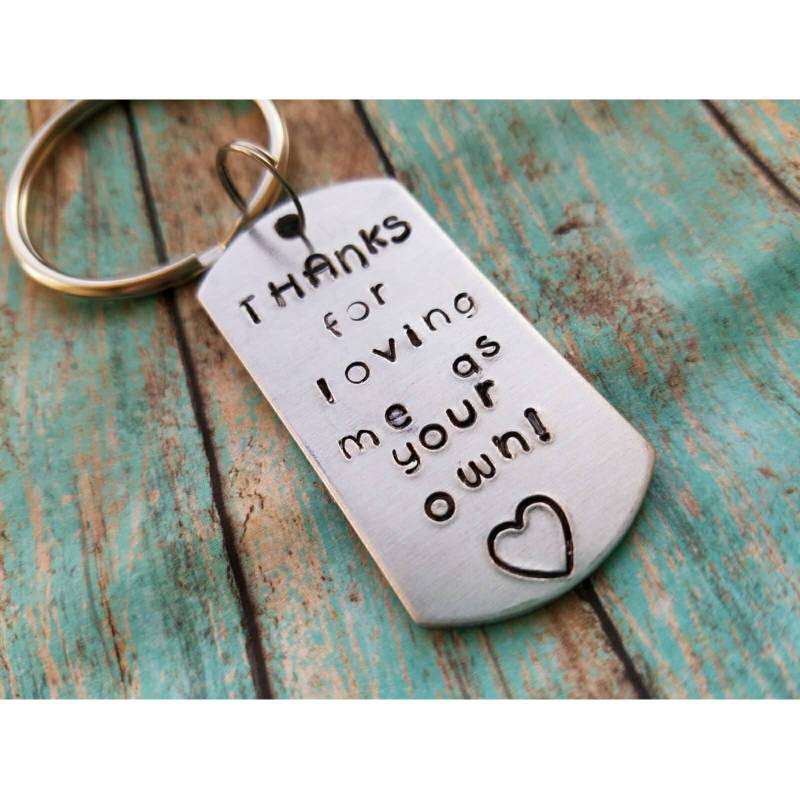 Bonus Eltern Schlüsselanhänger Hand Gestempelt Aluminium Geschenk von TiffanyTwists