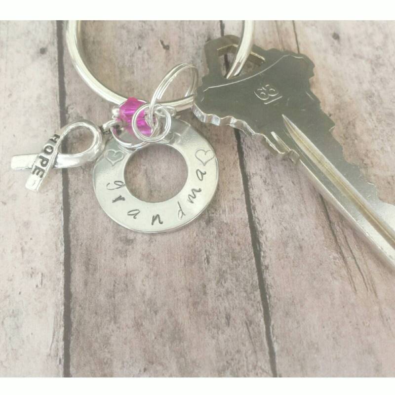 Brustkrebs Bewusstsein Schlüsselanhänger Oma, Pink Ribbon, Hoffnung von TiffanyTwists