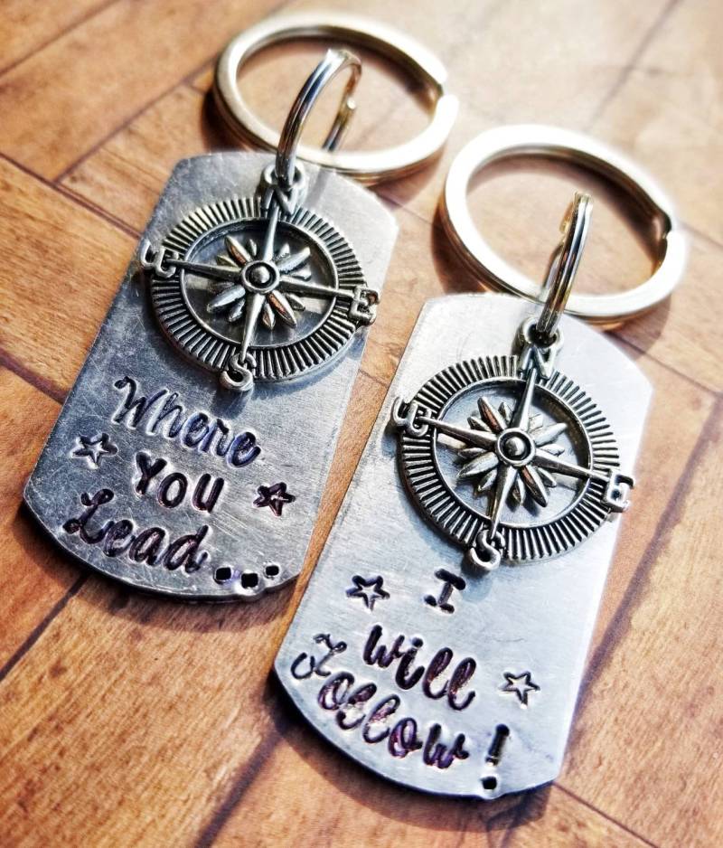 Freundschaft Schlüsselanhänger Set Kompass Charms von TiffanyTwists