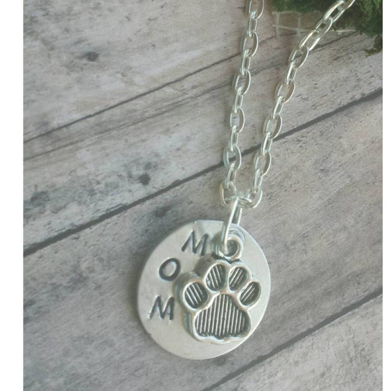 Halskette Für Hundemama Pfotenabdruck Charm, Personalisiertes Haustier Geschenk von TiffanyTwists