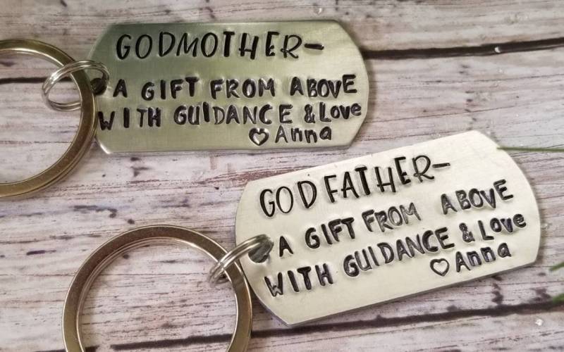 Handgestempelter Paten-Schlüsselanhänger Geschenk Von Oben von TiffanyTwists