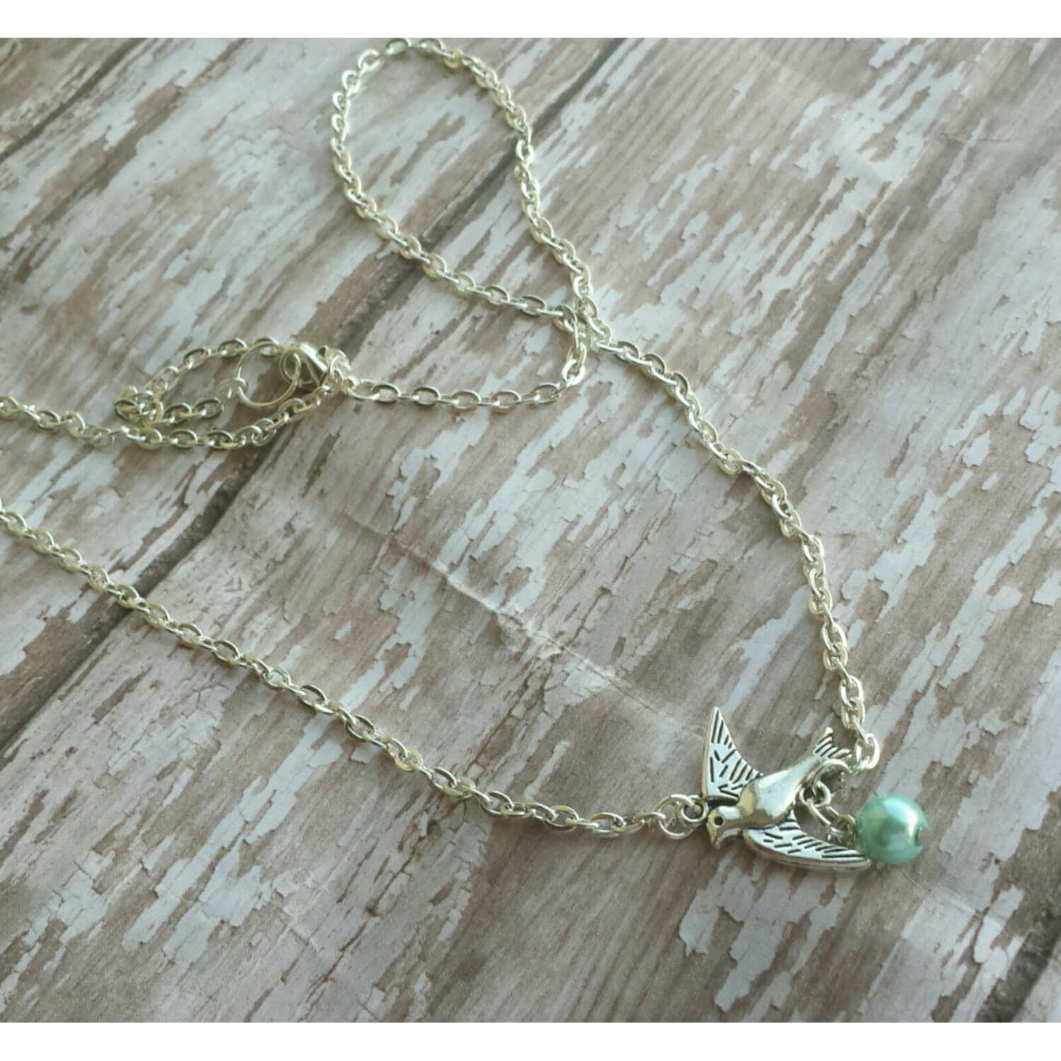 Vogelnest-Halskette Silberner Vogel-Anhänger, Perlmuttfarbenes Ei, Neue Mutter Geschenk von TiffanyTwists