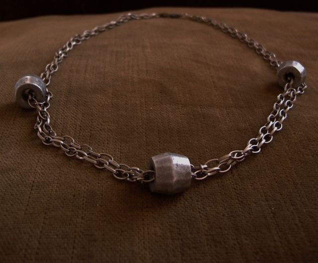 Antik Silber Bolzen Und Kette Steam Punk Halskette von Tiffanyleedesigns