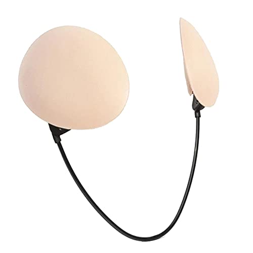 Damen Trägerloser BH, (15x10x3cm) Push Up Selbstklebend Unsichtbar Rückenfrei Sexy Hautfreundlicher Komfortabler Cup BH Wiederverwendbar 2pcs Nippelabdeckungen Gepolsterter BH für (Natürlich) von Tiffasha