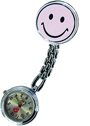 Tiga-Med Schwesternuhr Smiley Uhr weiß 3er Set (= 3 Stück) Krankenschwesteruhr Pulsuhr von Tiga-Med