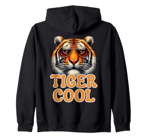 The Real Cool Tiger Geburtstags-T-Shirt für Jungen, gestreifte Sonnenbrille Kapuzenjacke The Real Cool Tiger Geburtstags-T-Shirt für Jungen, gestreifte Sonnenbrille Kapuzenjacke von Tiger Cool Striped Animal Theme Party Designs