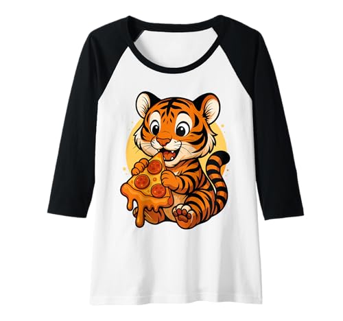 Damen Lustiger Tiger isst Pizza Grafik Jungen Mädchen Tiger Lover Raglan Damen Lustiger Tiger isst Pizza Grafik Jungen Mädchen Tiger Lover Raglan von Tiger Eating Pizza Graphic Design