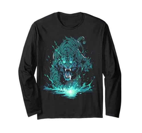 Tiger Design Jungen Tiger Design Herren Tiger Langarmshirt von Tiger Geschenk Männer Kinder