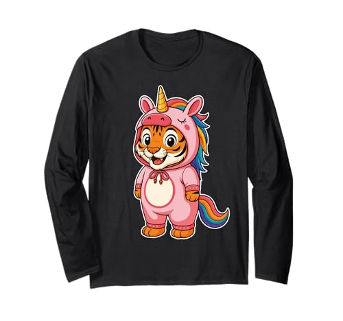Kawaii Tiger im Einhorn Kostüm für Mädchen Kinder Einhorn Liebhaber Langarmshirt Kawaii Tiger im Einhorn Kostüm für Mädchen Kinder Einhorn Liebhaber Langarmshirt von Tiger In Unicorn Costume Kawaii Design