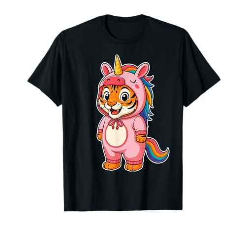 Kawaii Tiger im Einhorn Kostüm für Mädchen Kinder Einhorn Liebhaber T-Shirt Kawaii Tiger im Einhorn Kostüm für Mädchen Kinder Einhorn Liebhaber T-Shirt von Tiger In Unicorn Costume Kawaii Design