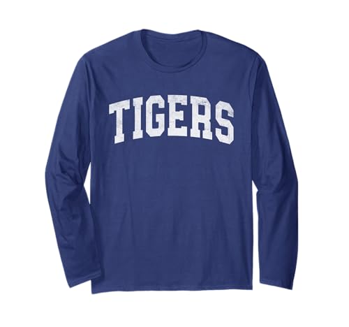 Vintage Tigers Schule Sport Name Retro für Männer Frauen Kinder Langarmshirt Vintage Tigers Schule Sport Name Retro für Männer Frauen Kinder Langarmshirt von Tiger Mascot T-Shirts & Team Name Tees