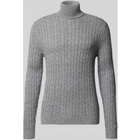 Tiger Of Sweden Rollkragenpullover mit Kaschmir-Anteil Modell 'Wilde' in Mittelgrau, Größe L von Tiger Of Sweden