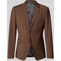 Tiger Of Sweden Slim Fit 2-Knopf-Sakko mit Pattentaschen Modell 'Jamie' in Mittelbraun, Größe 48 von Tiger Of Sweden