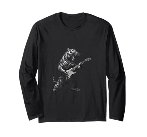 Tiger spielt Gitarre Rock and Roll Rock Star Männer Frauen Kinder Langarmshirt Tiger spielt Gitarre Rock and Roll Rock Star Männer Frauen Kinder Langarmshirt von Tiger Playing Guitar Rock and Roll Rock Star 1
