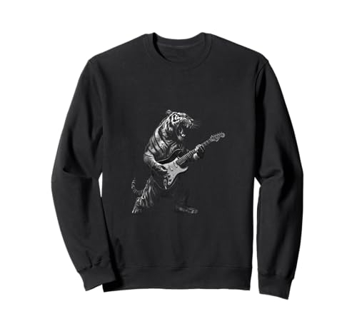 Tiger spielt Gitarre Rock and Roll Rock Star Männer Frauen Kinder Sweatshirt Tiger spielt Gitarre Rock and Roll Rock Star Männer Frauen Kinder Sweatshirt von Tiger Playing Guitar Rock and Roll Rock Star 1