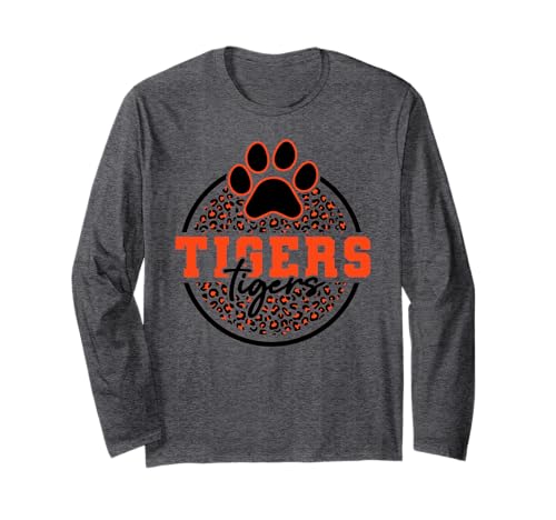 Klassischer Sportname Tigers, Tiger Paw, Herren, Damen, Kinder Langarmshirt von Tiger Pride School Sports Games Day Moms Kids Tees