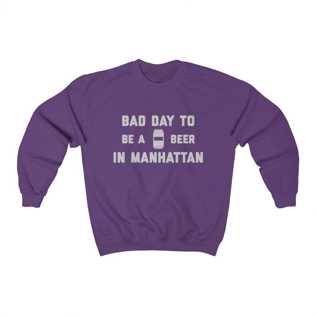 It Es A Bad Day To Be Beer in Manhattan Herren Sweatshirt, Tailgating Fußball Sweatshirt von TigerTeesAndMore