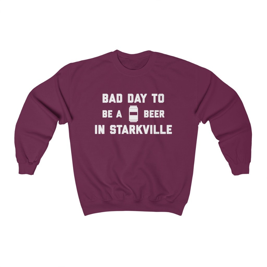 It Es A Bad Day To Be Beer in Starkville Herren Sweatshirt, Tailgating Fußball Sweatshirt von TigerTeesAndMore