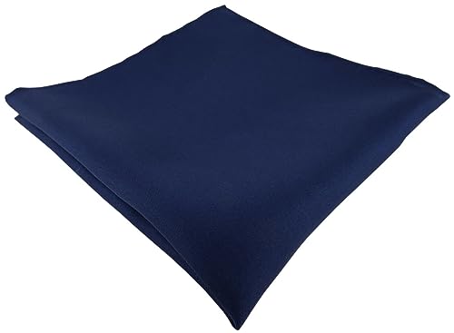 TigerTie Designer Einstecktuch handrolliert in marine einfarbig Uni von TigerTie